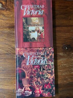 2 Christmas With Victoria Books Vintage 1997 and 1999 Hardcover
